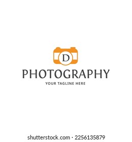 Letter D logo , creative camera symbol