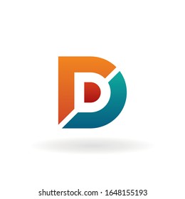 letter d logo with dd initial template