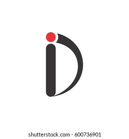 letter d and i logo design