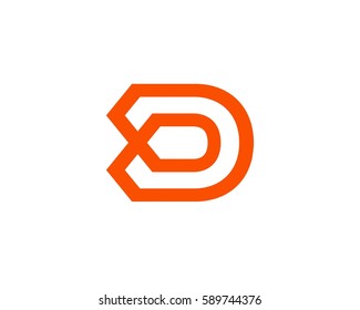 Letter D logo design abstract ,logo icon design template.