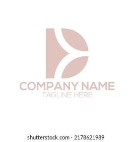 Diseño de logotipo de carta D para marca