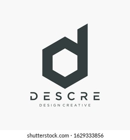 Letter D logo design With Building For Construction Concept. Modern logo with lines style. Vector design template elements for your application or corporate identity. - vector