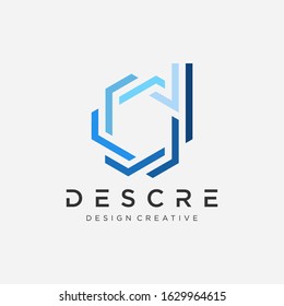Letter D logo design With Building For Construction Company. Modern logo with overlapping lines symbol. Vector design template elements for your application or corporate identity.- vector