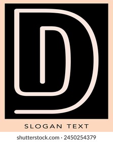  Letter D Logo Design Business Vector Template, Creative Abstract Letter D Logo Vector, Cooler logo-D with background