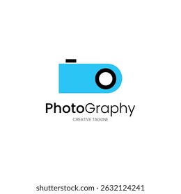 Letter D logo design with camera for your brand