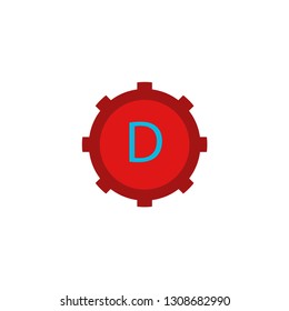 Letter D logo design. Circle logo