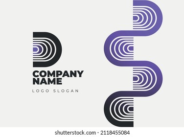 letter D for logo design concept, set your company name and go with a creative D logo