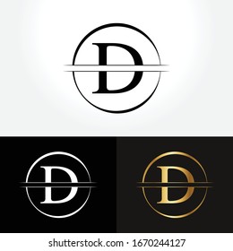 Letter D Logo Design With Creative Modern Vector Template. Creative Abstract Letter D Logo Vector