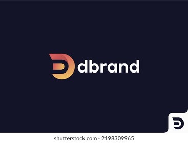 Letter D Logo Design, Creative Minimal Modern icon