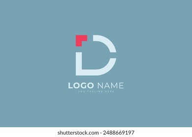 Letter D Logo Design. Creative letter n vector icon with business card template.