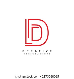
Letter D logo design with elegant and luxurious style. Red line shape. suitable for Business Logo, Technology, company, etc. Logo Template Elements. initial letter D logo. D design