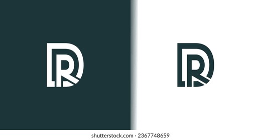 Elemento de diseño del logotipo de la letra D vector con concepto moderno