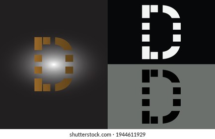 Gradiente de diseño del logotipo de la letra D símbolo de monograma mínimo creativo. Diseño universal elegante de señalización vectorial. Logotipo de negocio premium. Símbolo gráfico del alfabeto para la identidad empresarial
