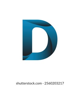 Letter D logo design, D letter gradient logo, D abstract logo, Iconic Letter D Logo, Element Set, logomark, gradient color