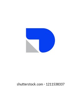 Letter D Logo Design. D icon. Trendy Flat style for graphic design, Web site, UI. EPS10. - Vector illustration