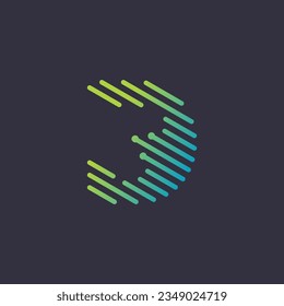 Letter D logo design icon element vector idea for business or initial