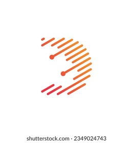 Letter D logo design icon element vector idea for business or initial
