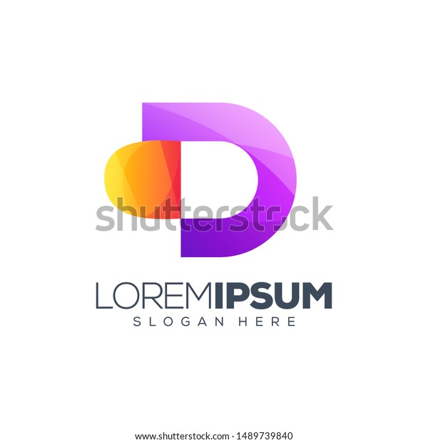 Letter D Logo Design Illustration Stock Vector (Royalty Free ...