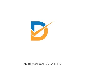 Letter D logo design Initial vector Custom brand logo template