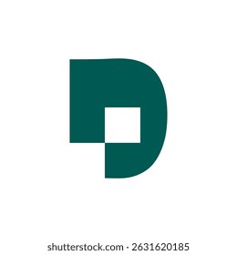 Letter D logo design. Initial D Abstract symbol.