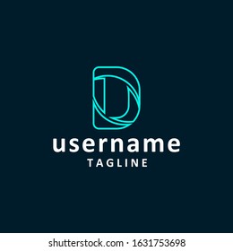letter d logo design inspiration . modern letter d logo template . eco design d icon . leaf environment logo