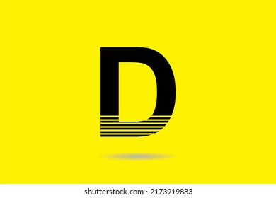 Letter D logo design in a luxurious and elegant style. suitable for business logo, company logo, product label, technology, etc. vector letter D. initial letter D . design