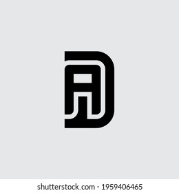 Letter D and A logo design. Minimalistic monogram symbol. Premium business logotype. DA - Elegant universal vector sign. Graphic symbol for corporate identity.