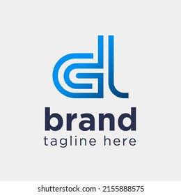 letter d logo design modern and technology