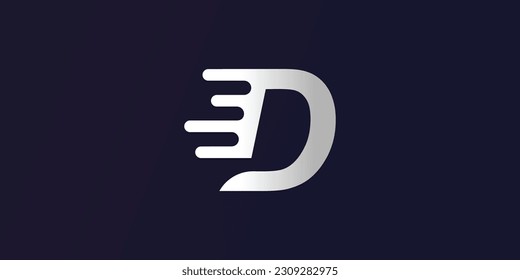Letter D logo design simple concept Premium Vector