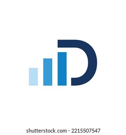 Logo-Design von Letter D mit Symbolfinanzierung