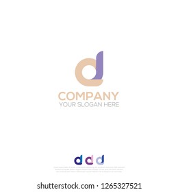 Letter D logo design template for your company,simple and modern