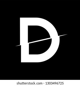 Letter D logo design template element. Minimal unique modern creative trendy business initial based icon logo. Vector illustration. Abstract template. Creative letter.