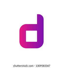 Letter D logo design template element. Minimal unique modern creative trendy business initial based icon logo. Vector illustration. Abstract template. Creative letter.