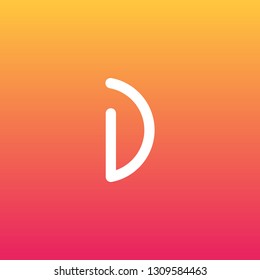 Letter D logo design template element. Minimal unique modern creative trendy business initial based icon logo. Vector illustration. Abstract template. Creative letter.