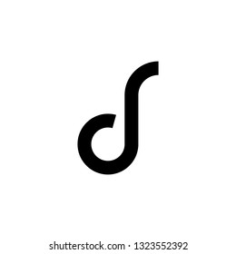 Letter D logo design template element. Minimal unique modern creative trendy business initial based icon logo. Vector illustration. Abstract template. Creative letter.