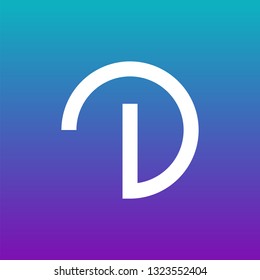 Letter D logo design template element. Minimal unique modern creative trendy business initial based icon logo. Vector illustration. Abstract template. Creative letter.