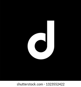 Letter D logo design template element. Minimal unique modern creative trendy business initial based icon logo. Vector illustration. Abstract template. Creative letter.