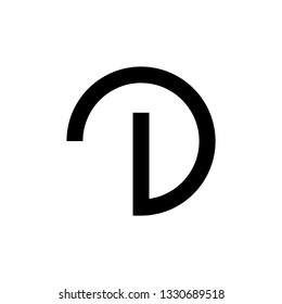 Letter D logo design template element. Minimal unique modern creative trendy business initial based icon logo. Vector illustration. Abstract template. Creative letter.