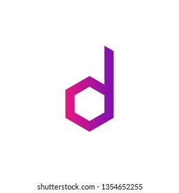 Letter D logo design template element. Minimal unique modern creative trendy business initial based icon logo. Vector illustration. Abstract template. Creative letter.