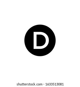 letter D logo design template vector.