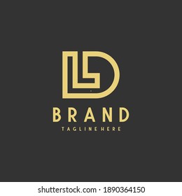 letter D logo design template elements