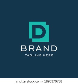 letter D logo design template elements