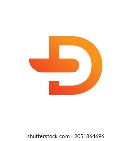 Letter D Logo Design Template On Stock Vector (Royalty Free) 2051864696 ...