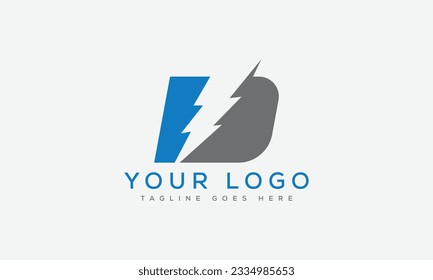 Ilustración vectorial de la plantilla de diseño del logotipo de la letra D.