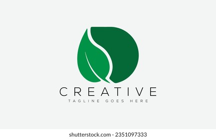 Ilustración vectorial de la plantilla de diseño del logotipo de la letra D.