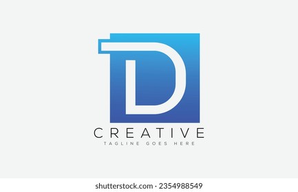 Letter D Logo Design Vorlage Vektorgrafik.