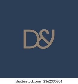 Letter D and I logo design template vector illustration in line art style. Simple vector logo brand for apparel, fashion, boutique, business and company