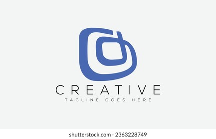 Ilustración vectorial de la plantilla de diseño del logotipo de la letra D.