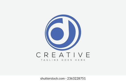 Letter D logo design template vector illustration.