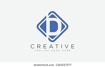 Letter D logo design template vector illustration.